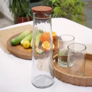 Handcrafted Hammered Glass Carafe