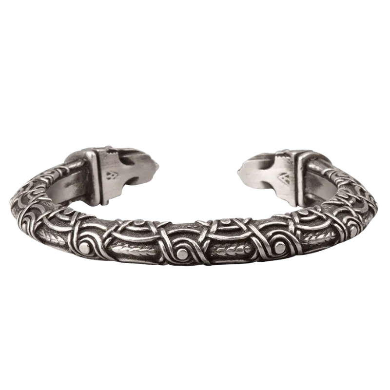 Handcrafted Hugin & Munin Torc Armring