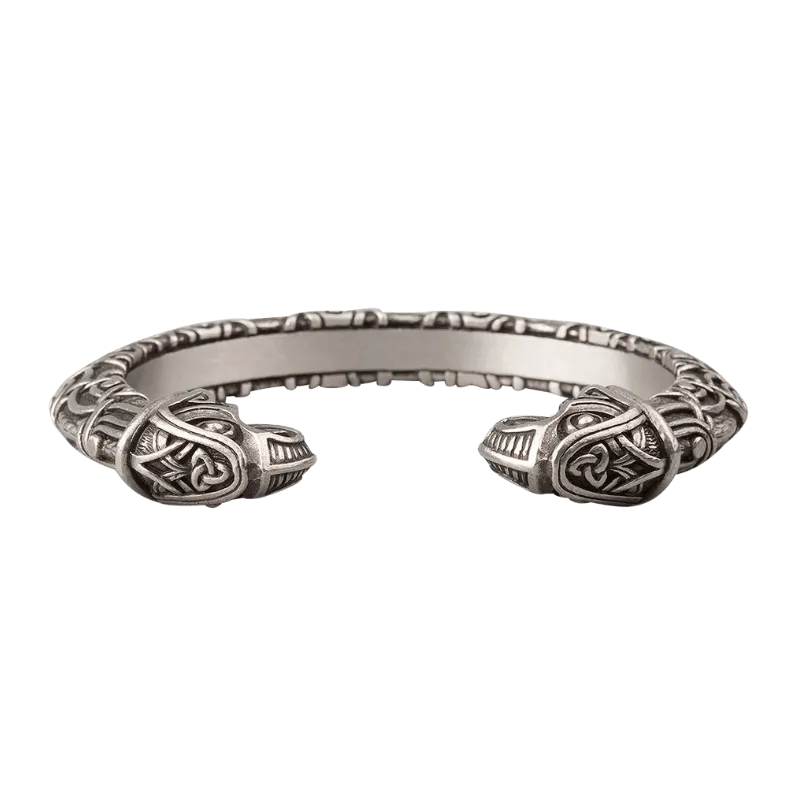 Handcrafted Hugin & Munin Torc Armring