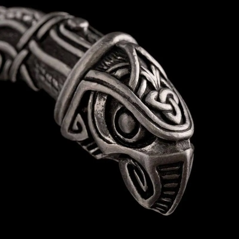 Handcrafted Hugin & Munin Torc Armring