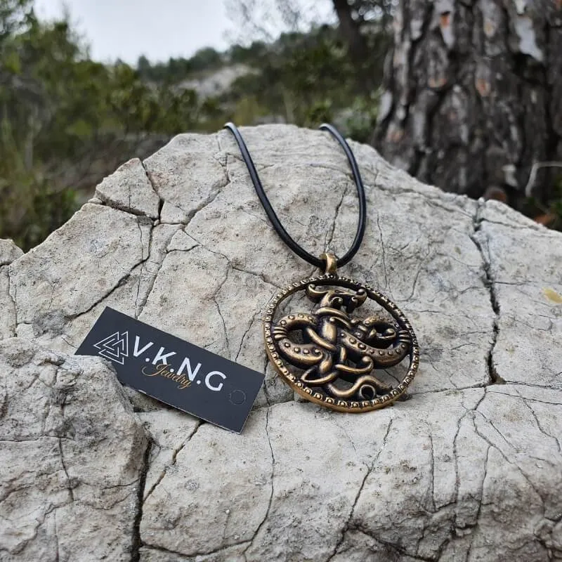 Handcrafted Jörmungandr Bronze Amulet