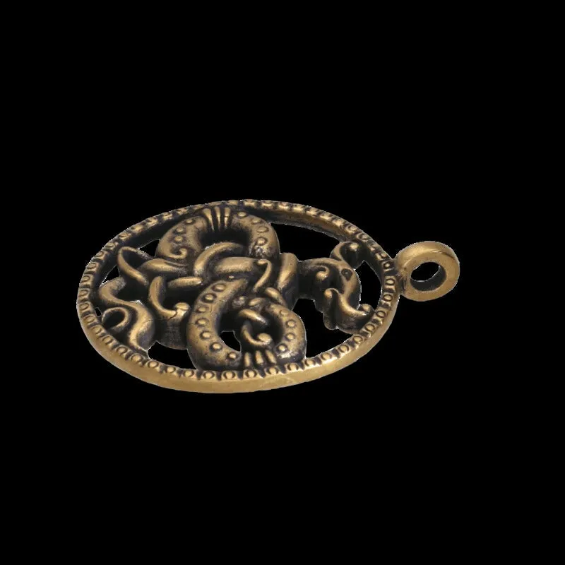 Handcrafted Jörmungandr Bronze Amulet