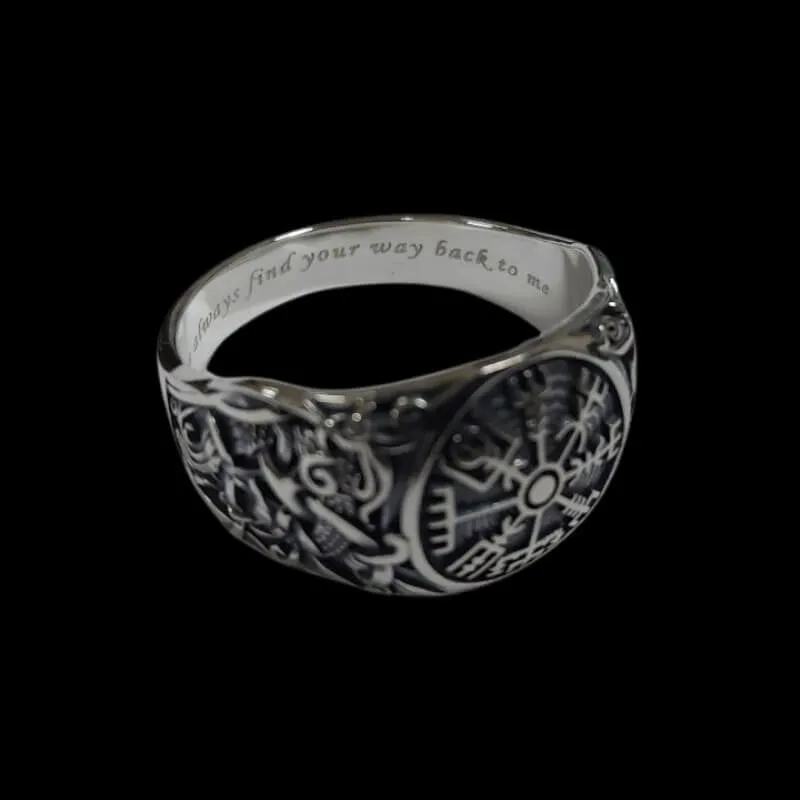 Handcrafted JÖRMUNGANDR Ornament Ring Gold