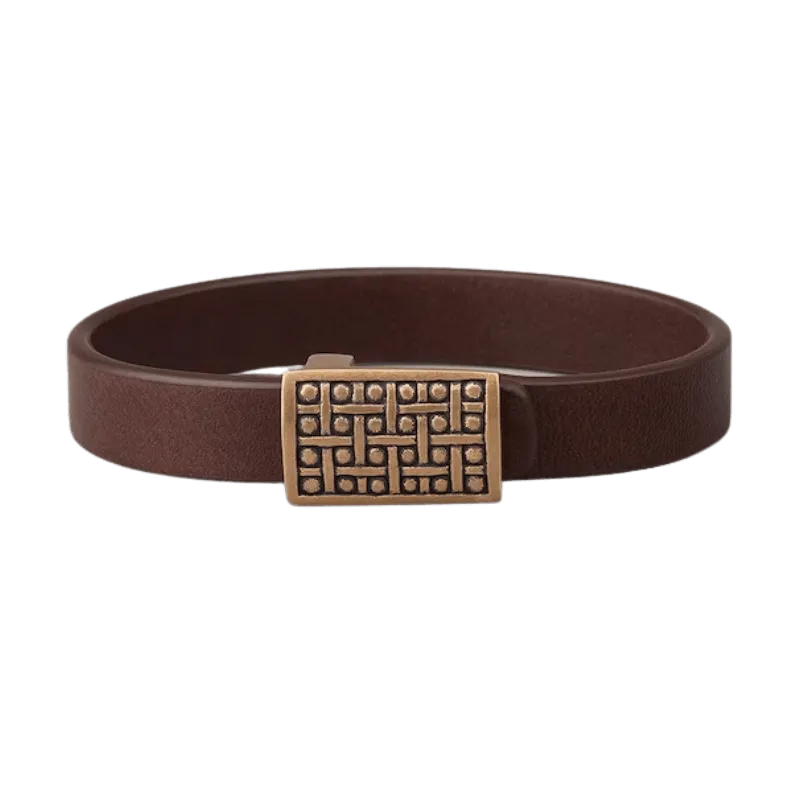 Handcrafted Liv Midgard Leather Bracelet
