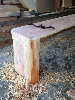 handcrafted live edge dovetail bench - Found&Made