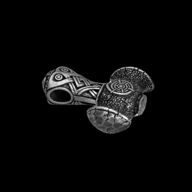 Handcrafted Mjölnir Triquetra Silver Amulet