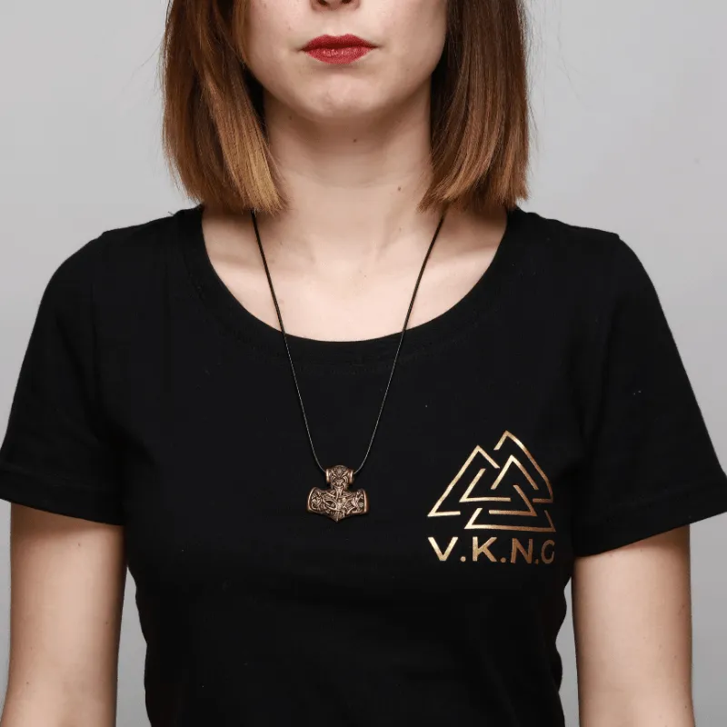 Handcrafted Mjolnir Bronze Necklace