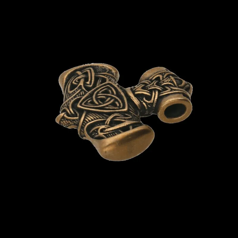 Handcrafted Mjolnir Bronze Necklace