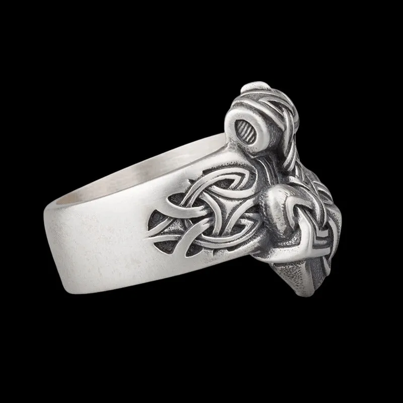 Handcrafted Mjolnir Ring Silver