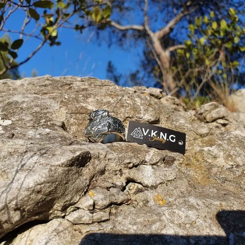 Handcrafted Mjolnir Ring Silver