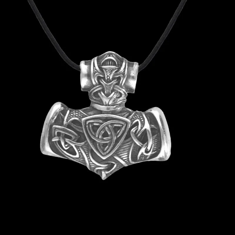 Handcrafted Mjolnir Silver Necklace