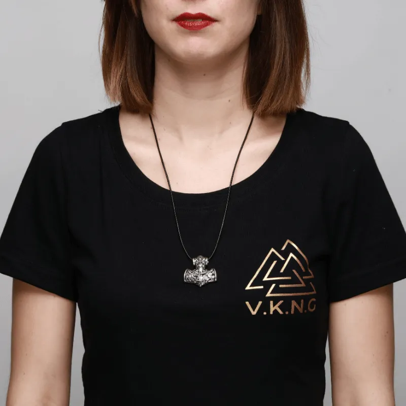 Handcrafted Mjolnir Silver Necklace