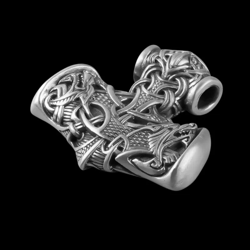 Handcrafted Mjolnir Silver Necklace