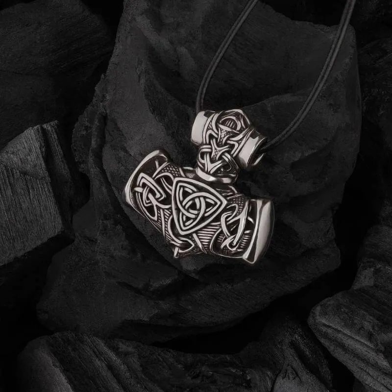 Handcrafted Mjolnir Silver Necklace