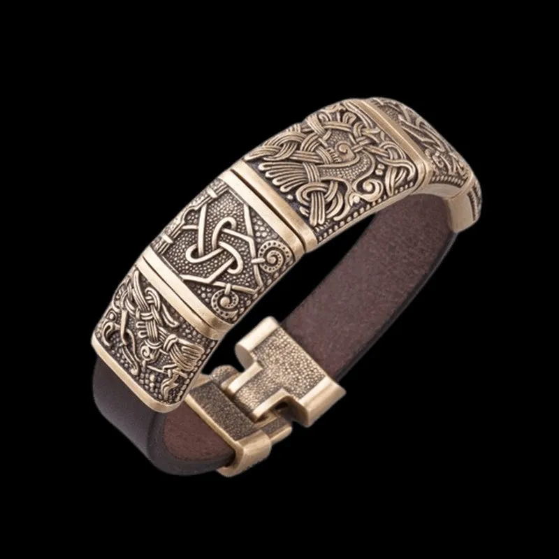 Handcrafted Odin Asgard Viking Bracelet