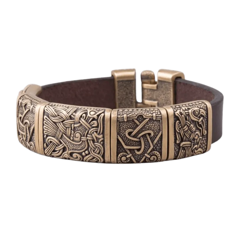 Handcrafted Odin Asgard Viking Bracelet