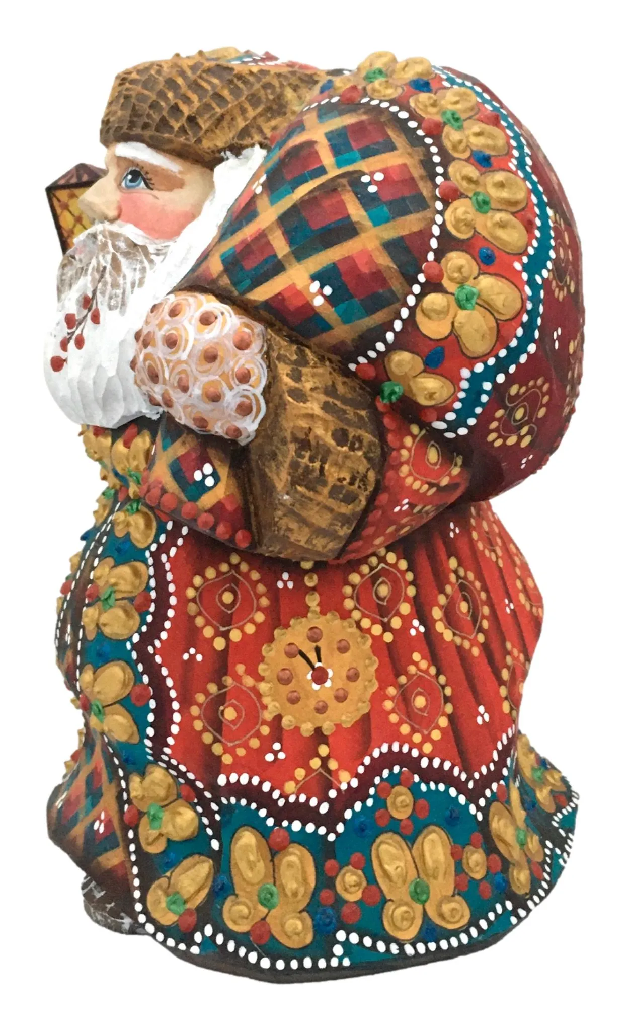Handcrafted Santa with Lantern