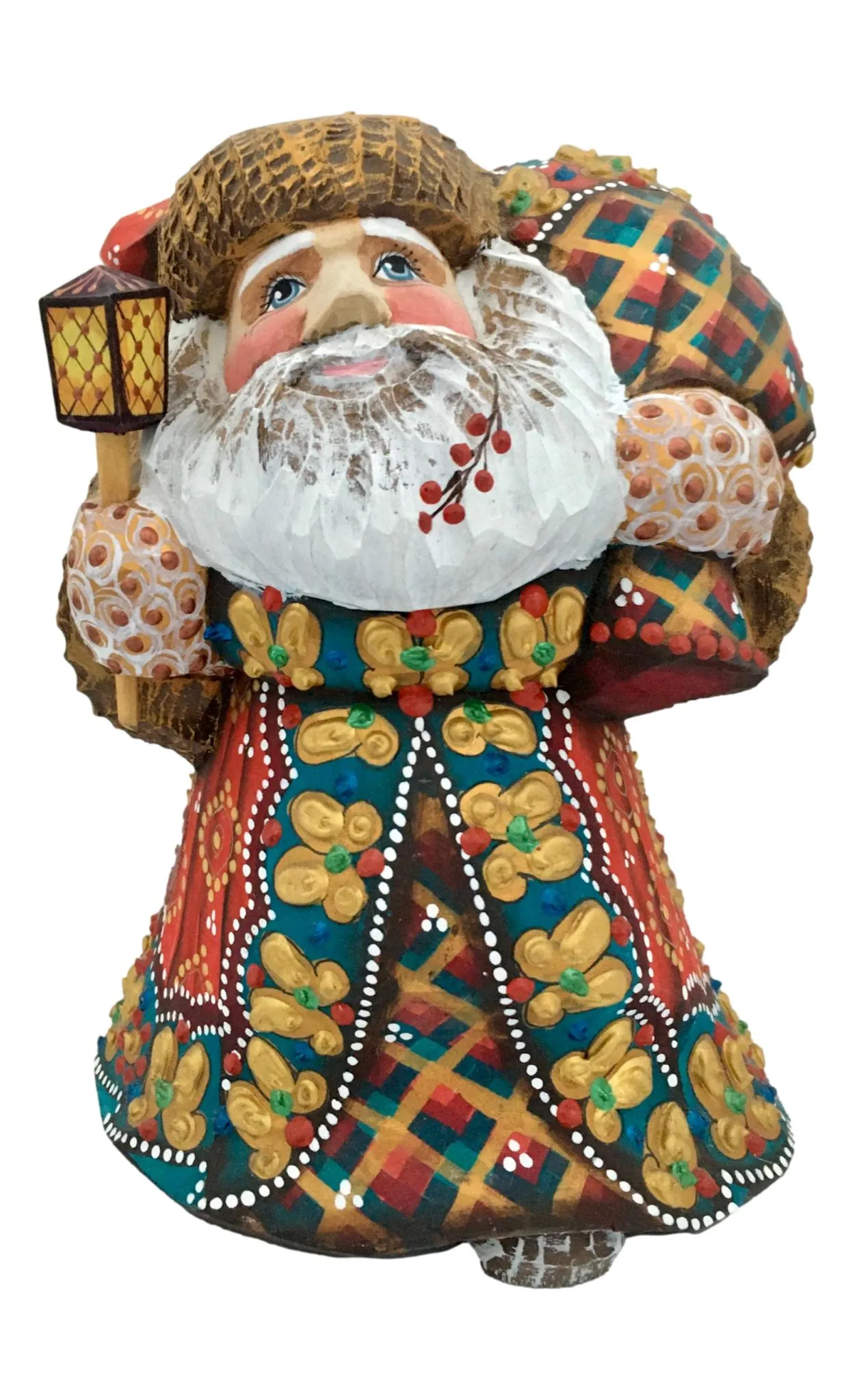 Handcrafted Santa with Lantern