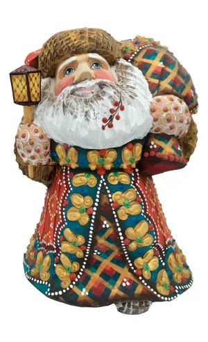Handcrafted Santa with Lantern