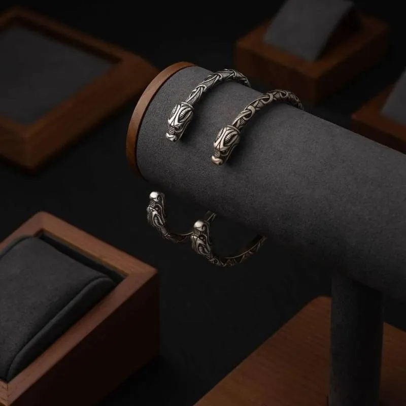 Handcrafted Silver Dragon's Cuff