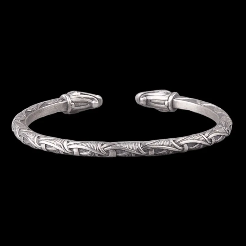 Handcrafted Silver Dragon's Cuff