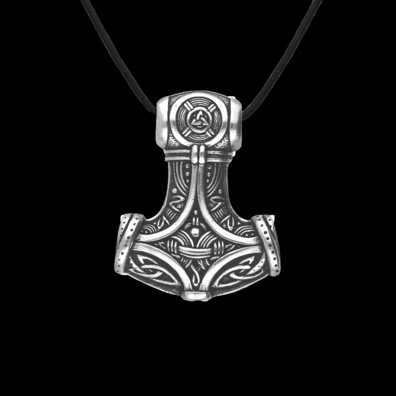 Handcrafted Silver Thor's Hammer Jörmungandr
