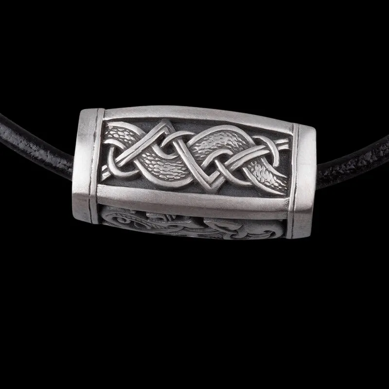 Handcrafted Silver Viking Bead Pendant