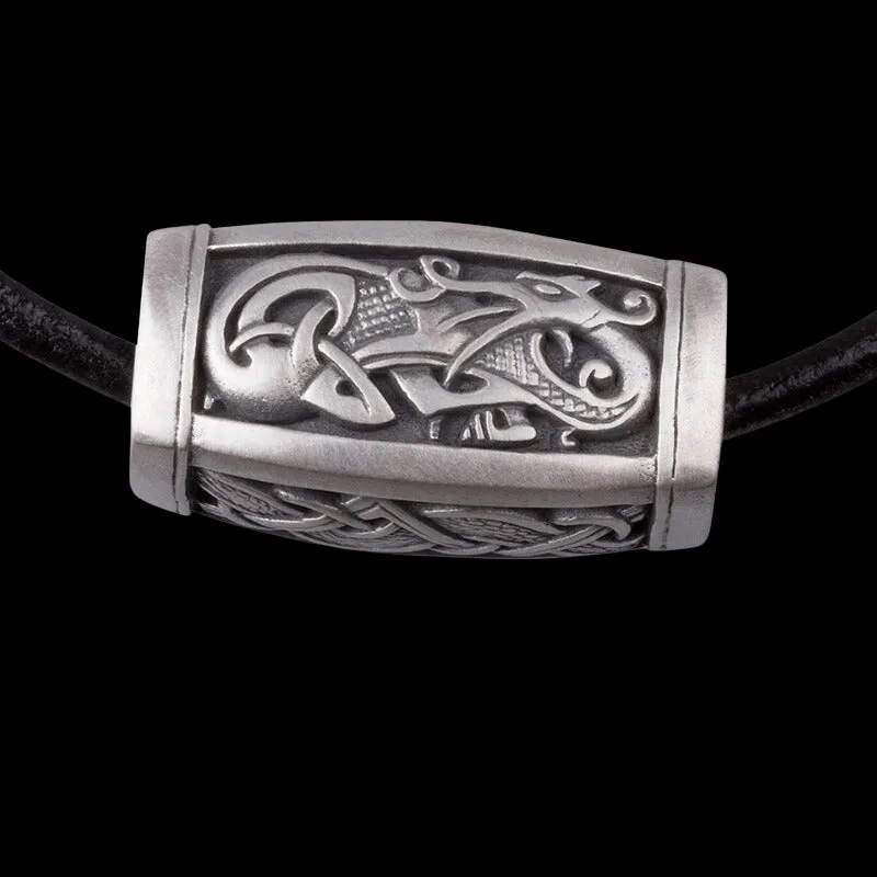 Handcrafted Silver Viking Bead Pendant