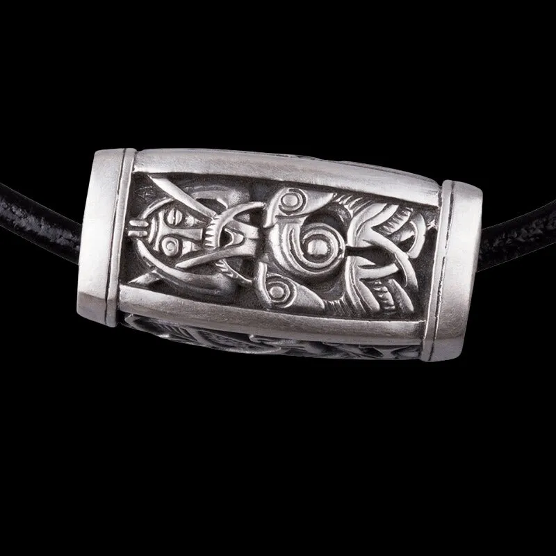 Handcrafted Silver Viking Bead Pendant