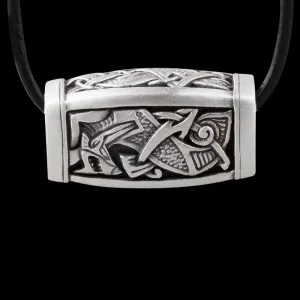 Handcrafted Silver Viking Bead Pendant