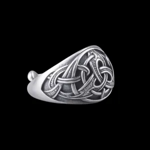 Handcrafted Triquetra Silver Ring