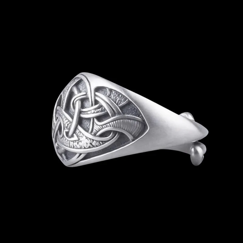Handcrafted Triquetra Silver Ring