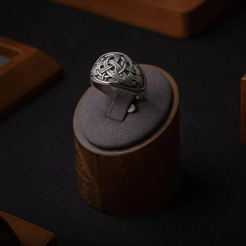Handcrafted Triquetra Silver Ring