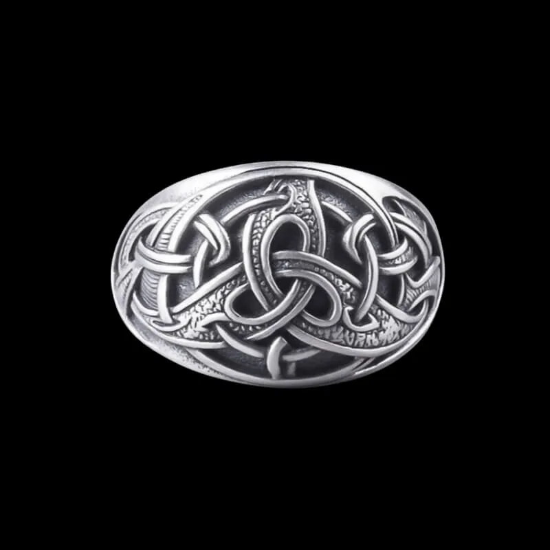 Handcrafted Triquetra Silver Ring