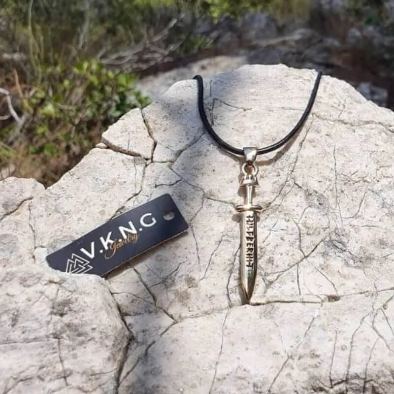 Handcrafted Ulfberht Sword Bronze Pendant