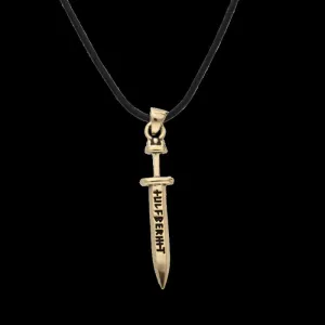 Handcrafted Ulfberht Sword Bronze Pendant