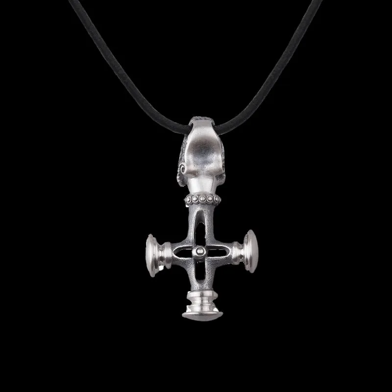 Handcrafted Vargkors  Silver  Pendant