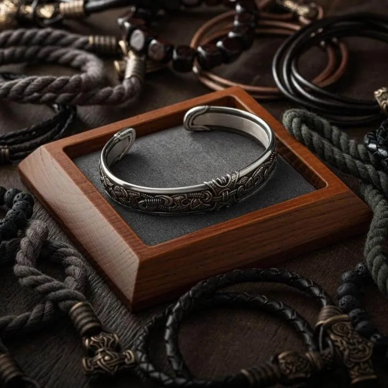 Handcrafted Viking Art Cuff