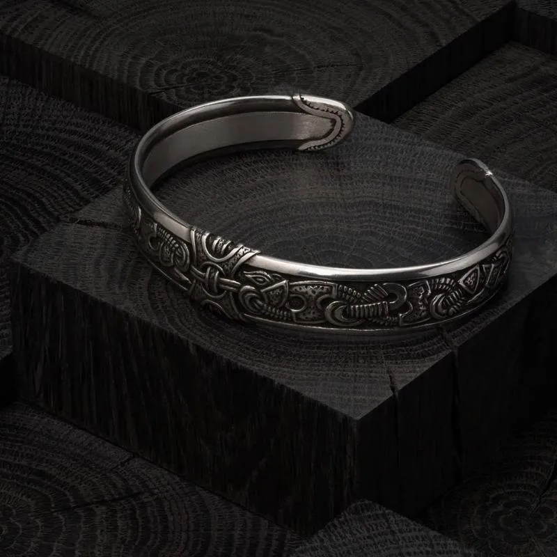 Handcrafted Viking Art Cuff