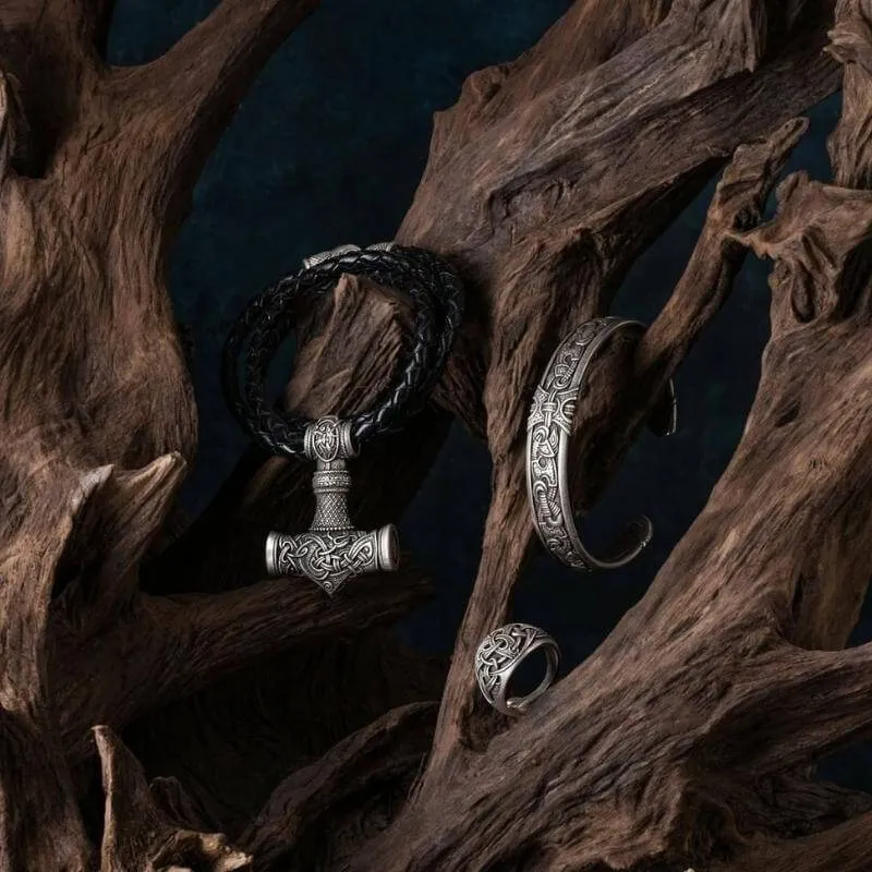Handcrafted Viking Art Cuff