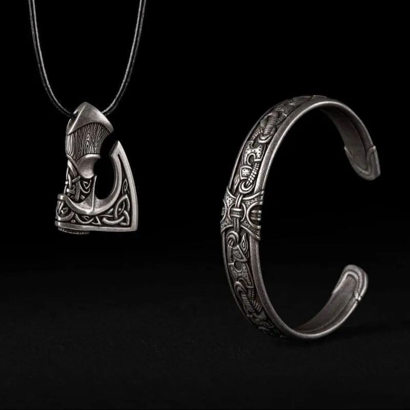 Handcrafted Viking Art Cuff