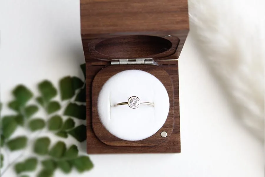 Handcrafted Walnut Ring Box