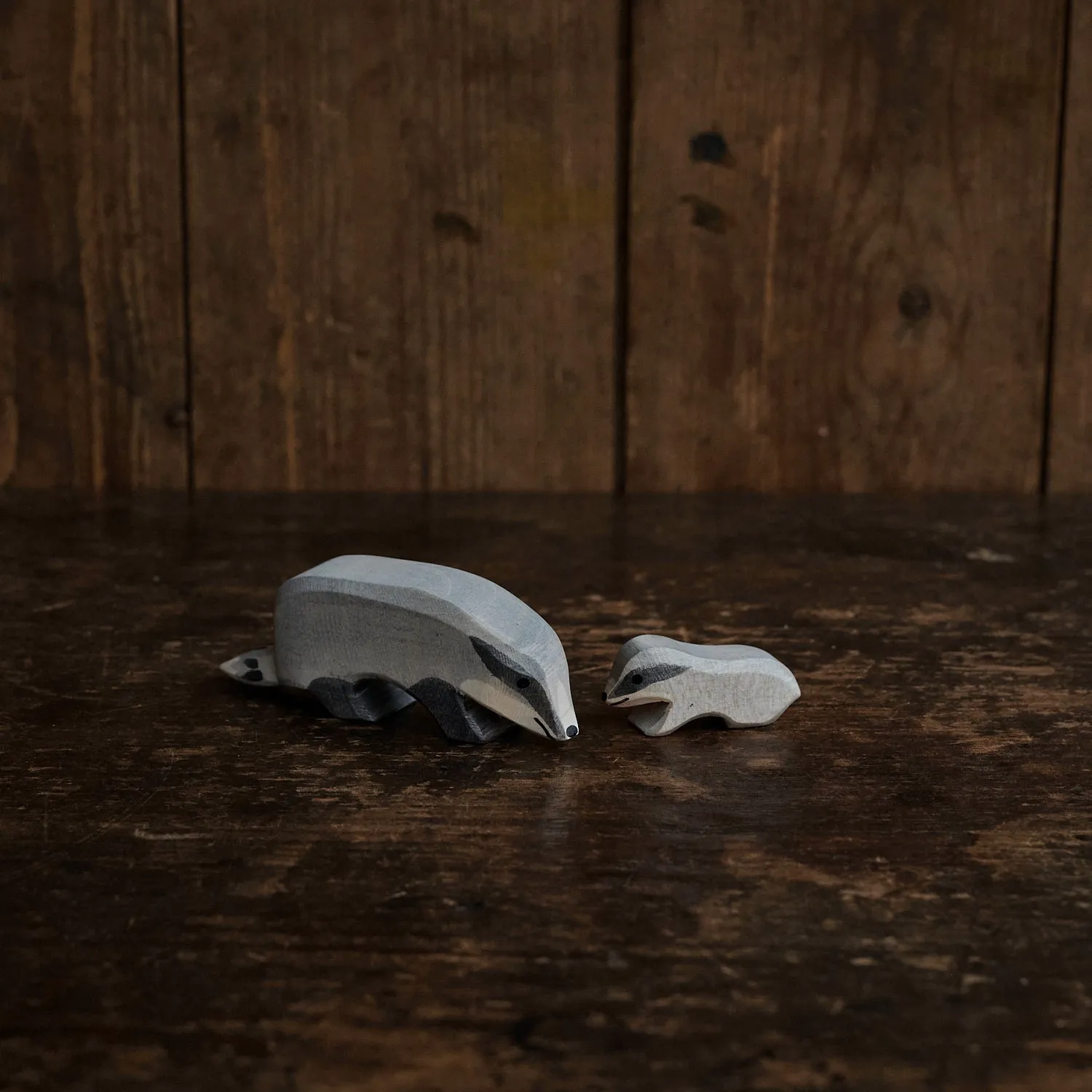 Handcrafted Wooden Baby Badger