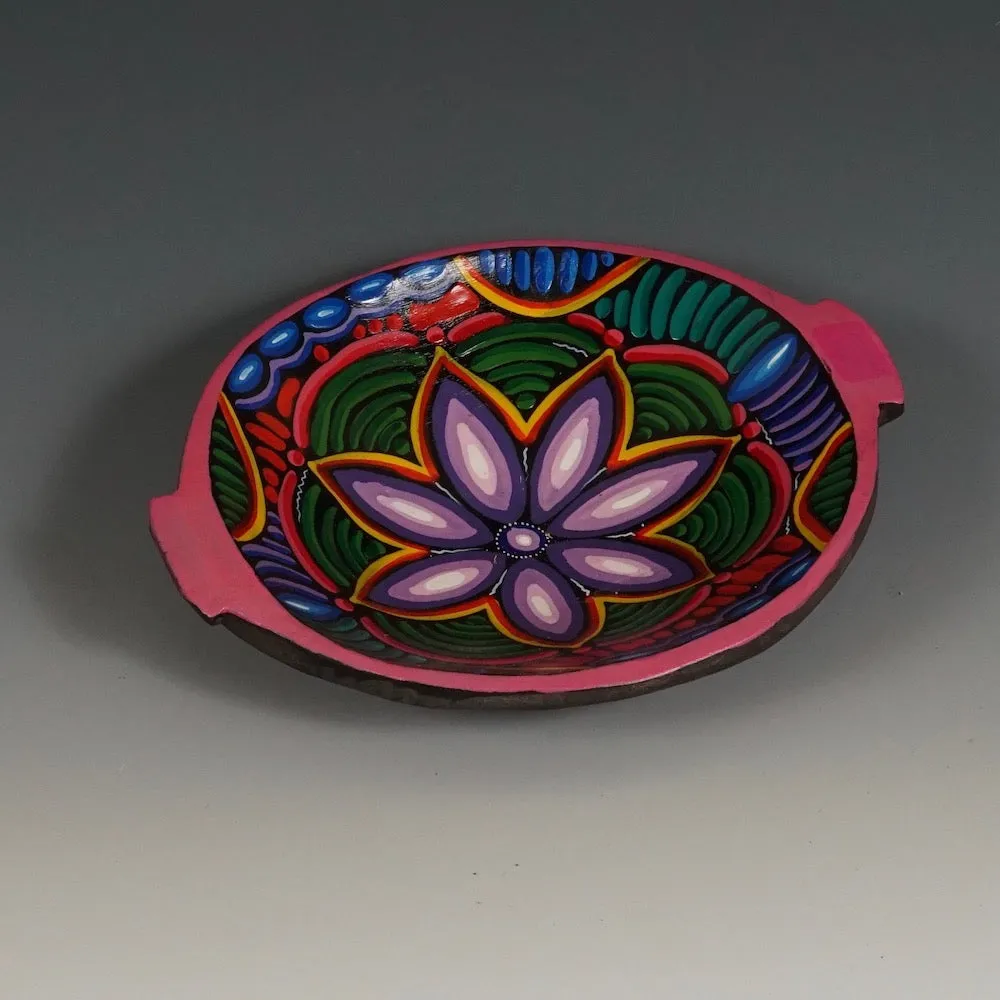 Handcrafted Wooden Bowl - Flowering Saucer