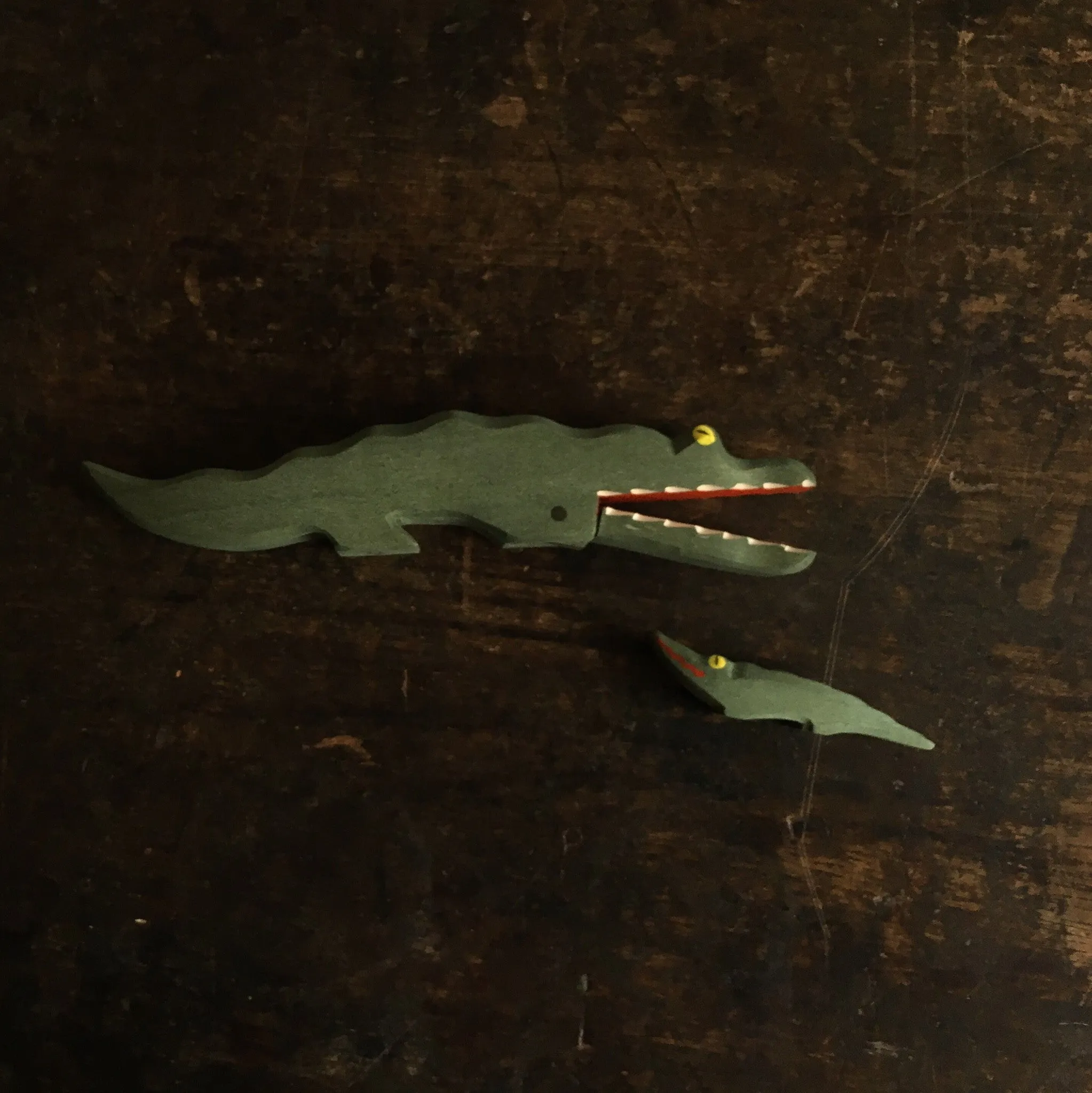 Handcrafted Wooden Crocodile