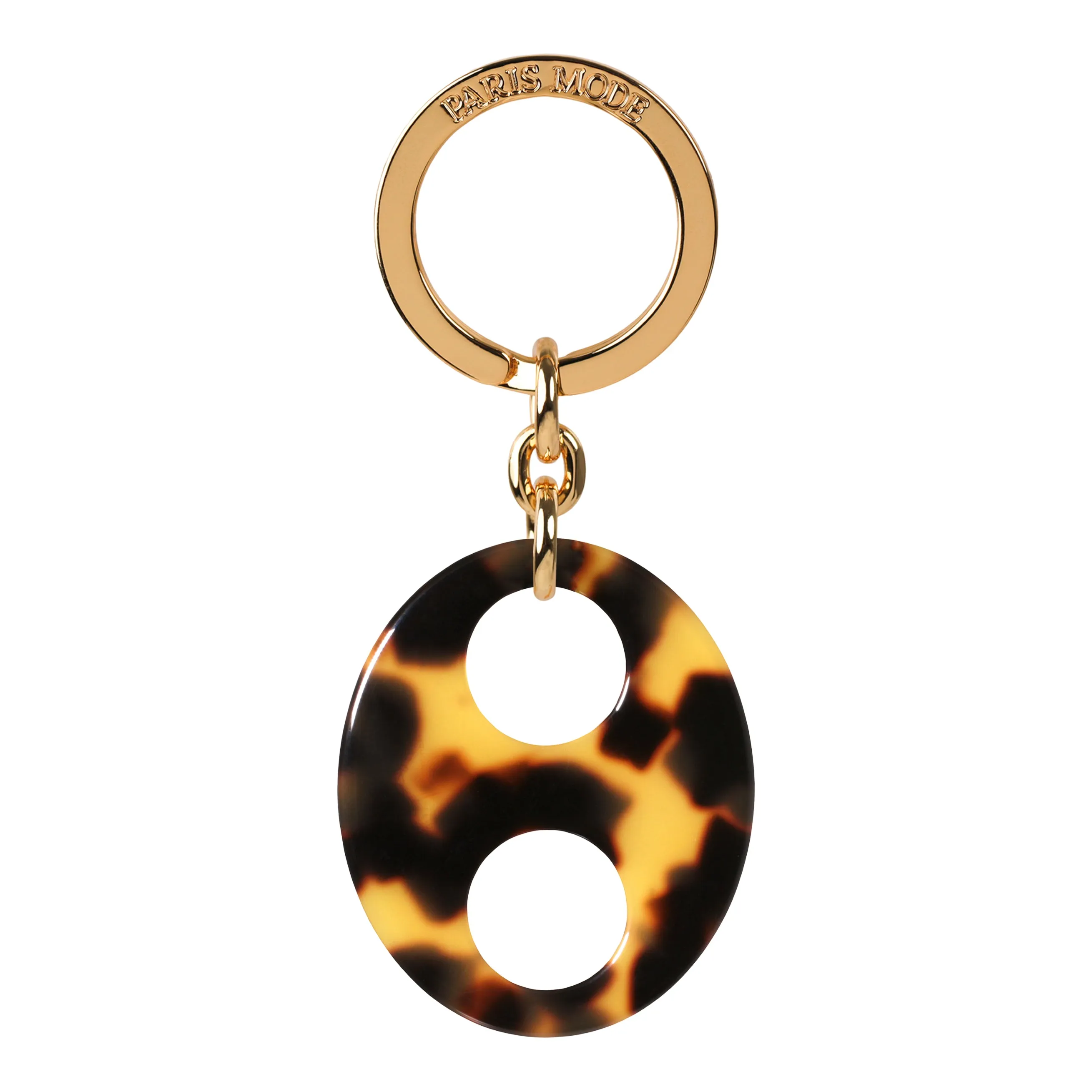 Haricot Medium Dark Tortoiseshell Keyring