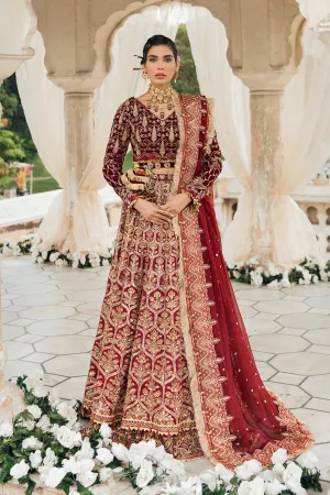 Hayal | Afrozeh Brides Collection 2022 | Stitched Unstitched Embroidered Raw Silk Valvet Bridal Suit