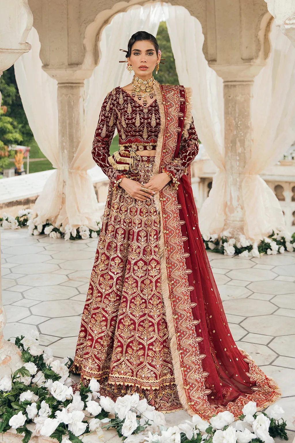 Hayal | Afrozeh Brides Collection 2022 | Stitched Unstitched Embroidered Raw Silk Valvet Bridal Suit