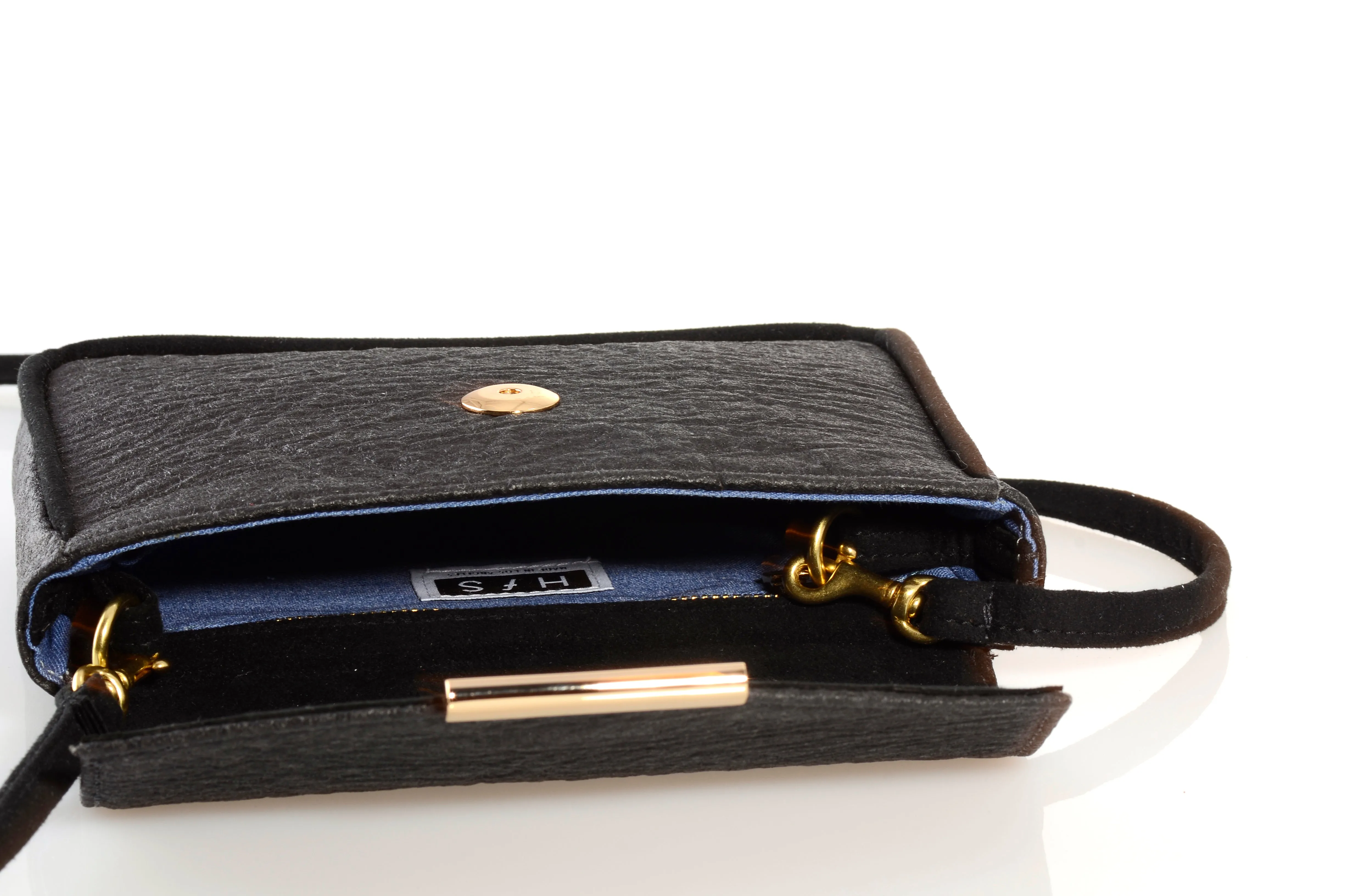 HFS Crossbody - Black Piñatex