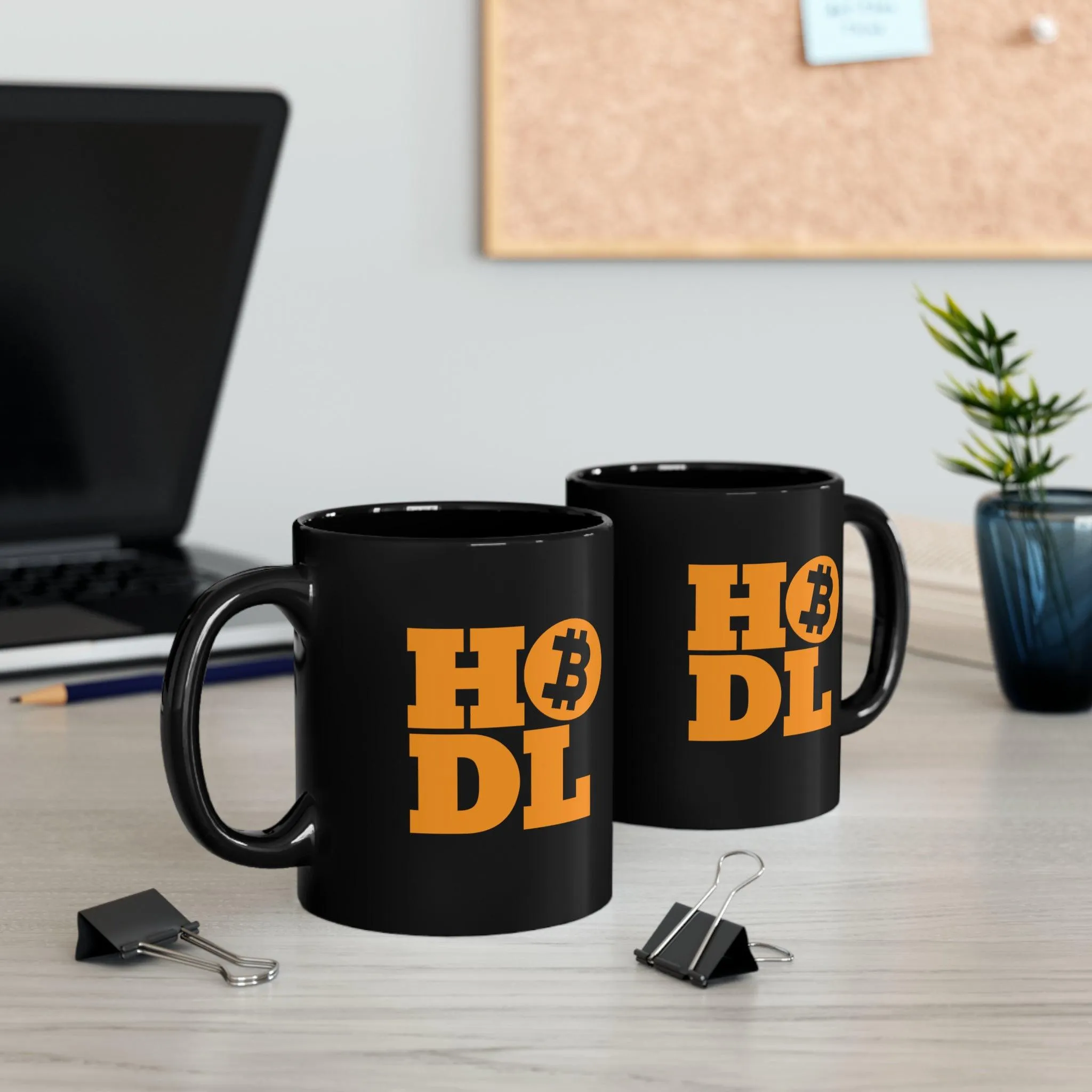 HODL Bitcoin Black Mug (11oz, 15oz)